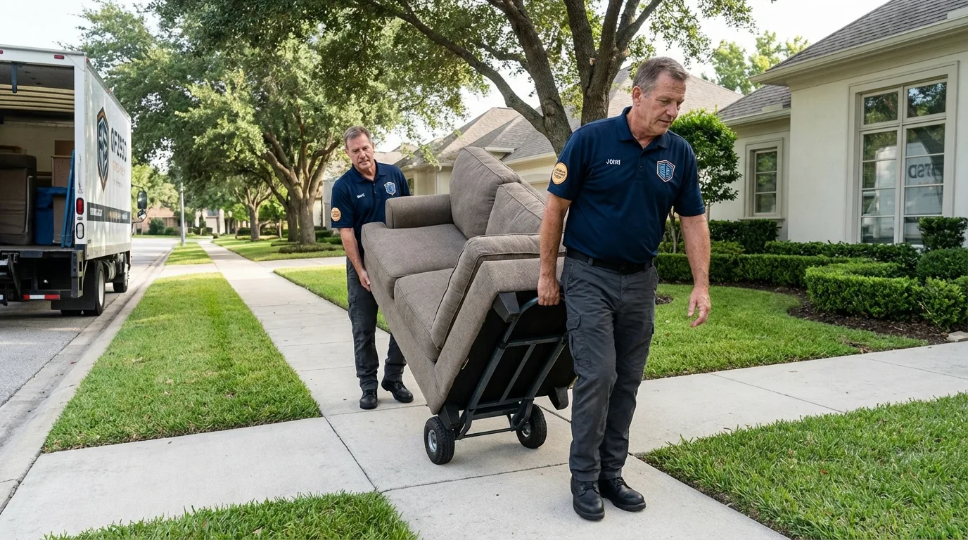 Local residential moving crew loading furniture in Red Boiling Springs, TN