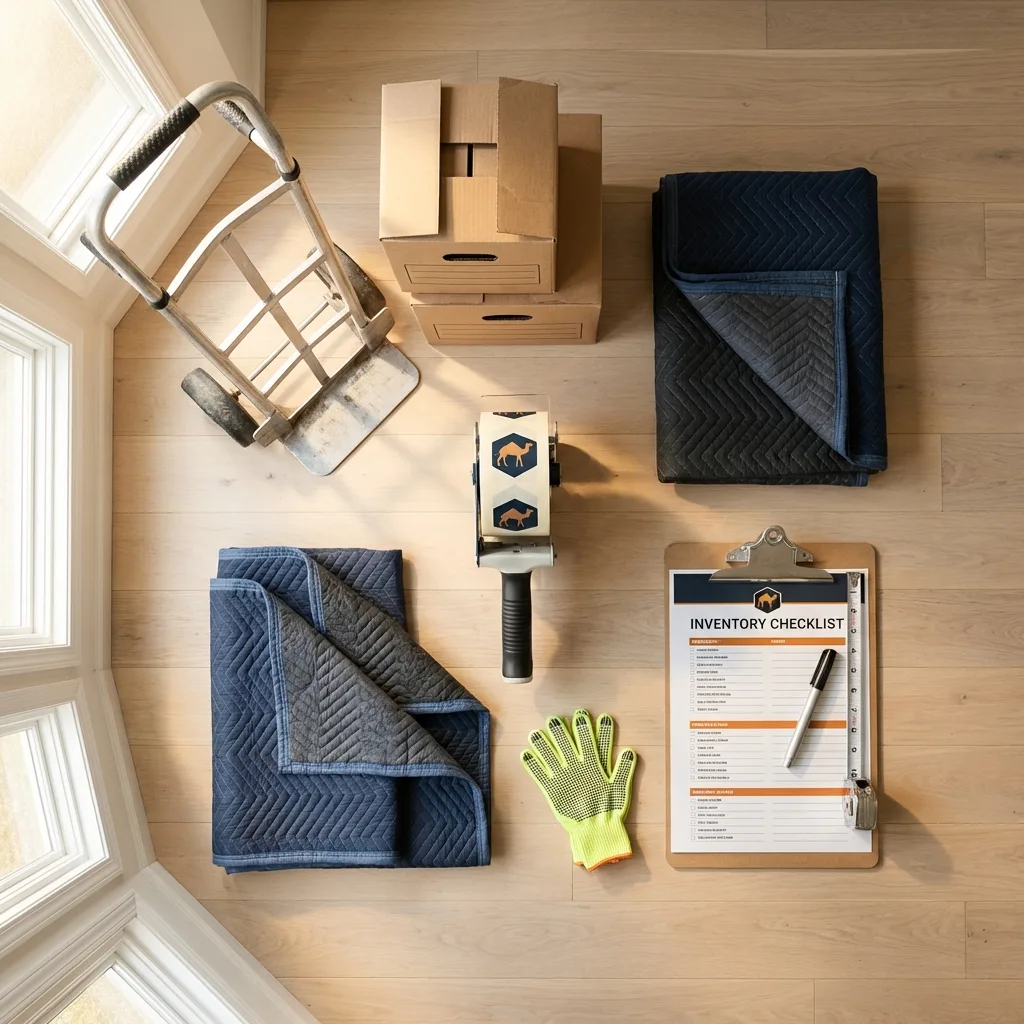 Professional moving supplies and packing materials layout for Red Boiling Springs residential relocations